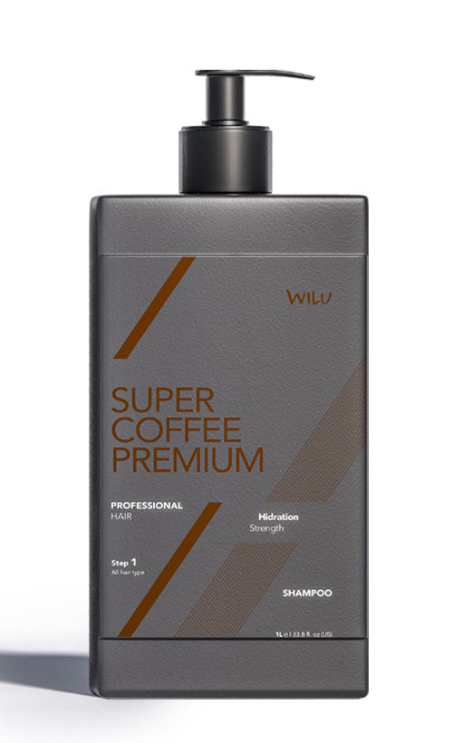 SUPER COFFEE PREMIUM KERATIN - SHAMPOOING PROFESSIONNEL 1L (Étape 1)