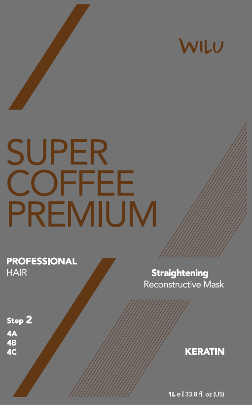 PRÉVENTE : SUPER COFFEE PREMIUM KERATIN - KIT PROFESSIONNEL 1L (Étape 1/2/3)